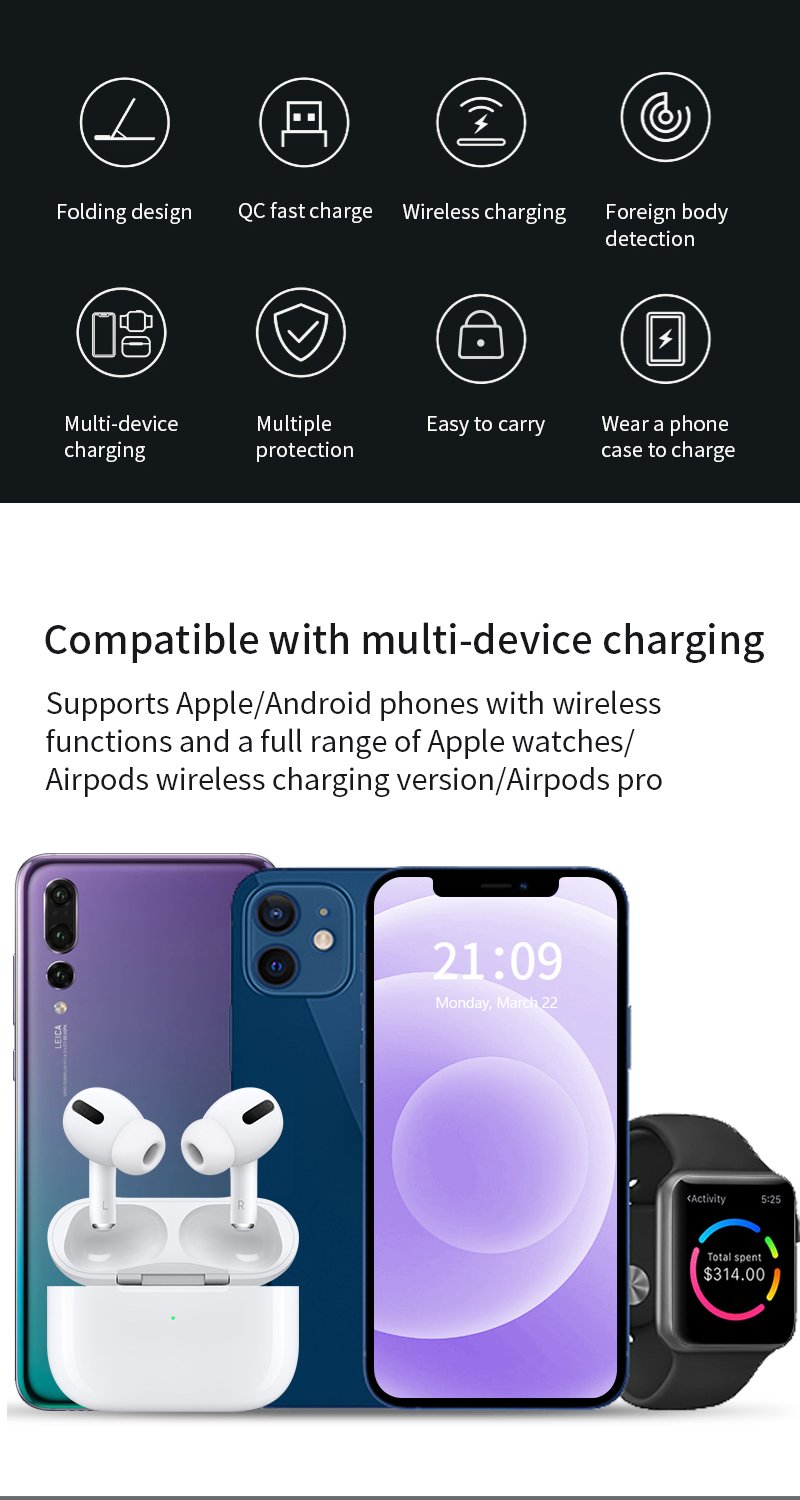 wireless charger 4 in 1 factory low price