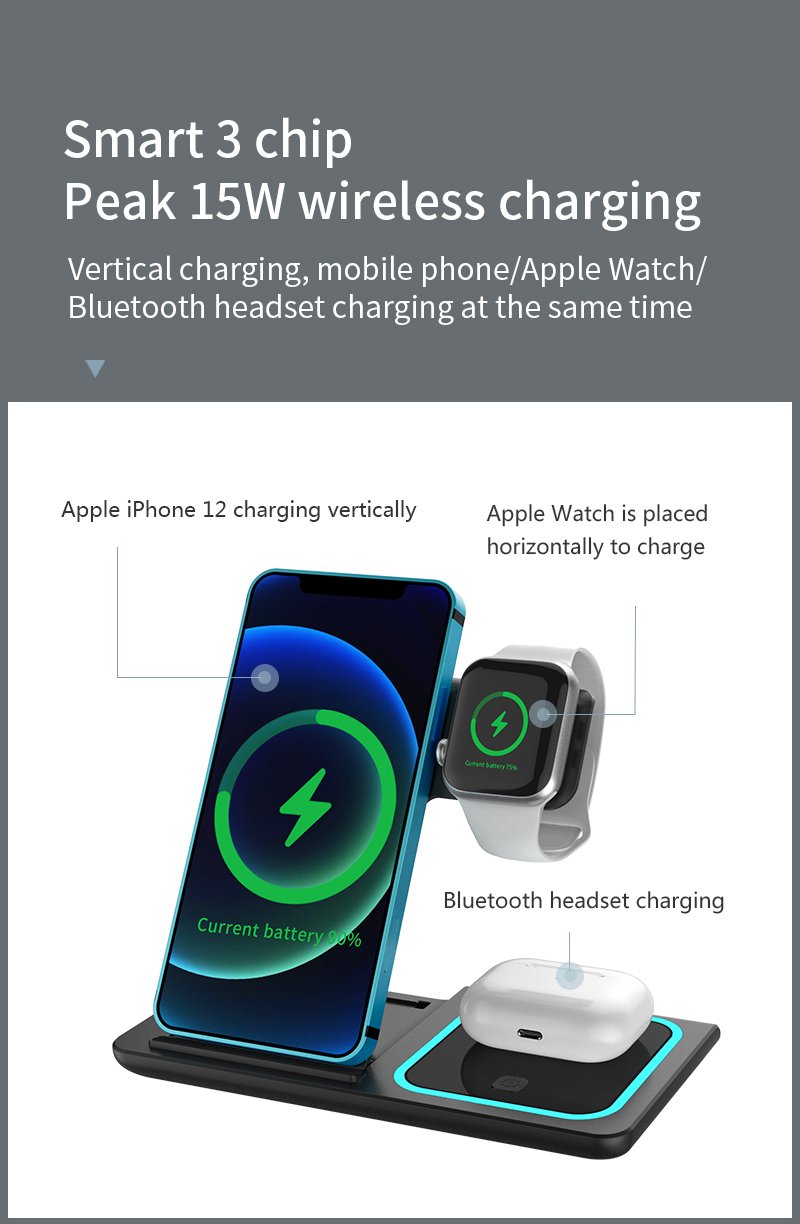 wireless charger 4 in 1 factory low price