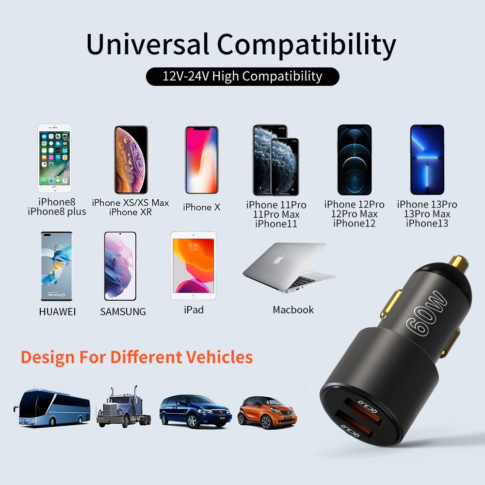 F699 60W CAR CHARGER FACTORY