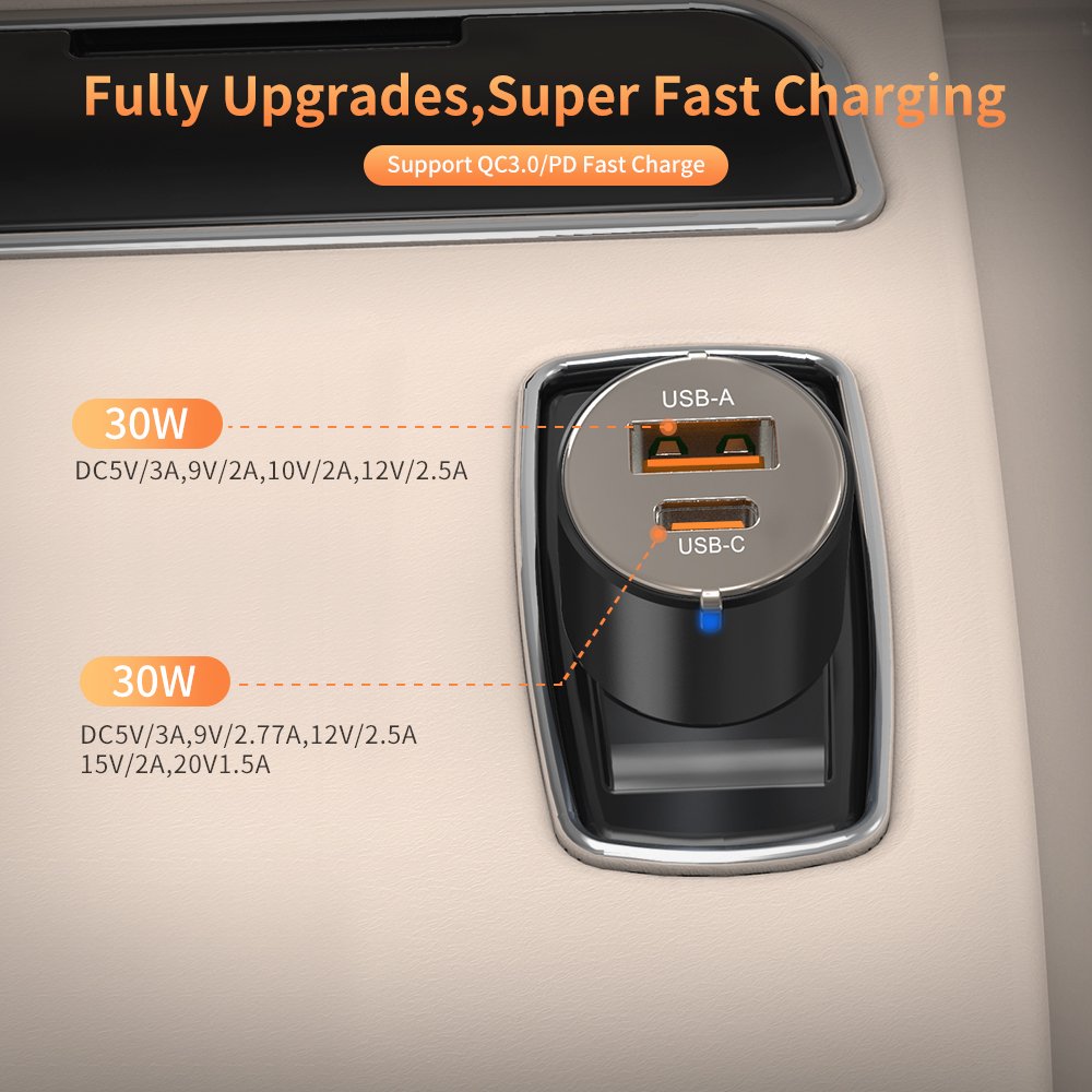 60W FAST CAR CHARGER FACTORY F732