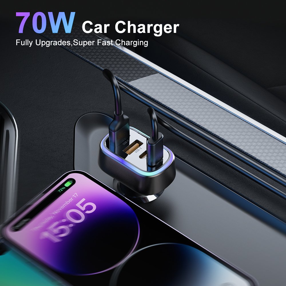 70W CAR CHARGER FACTORY F738