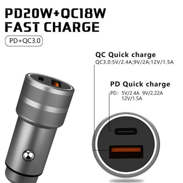 PD+QC3.0 fast car charger factory