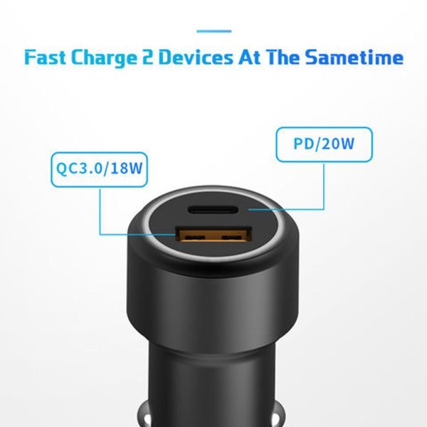 PD+QC3.0 fast car charger factory