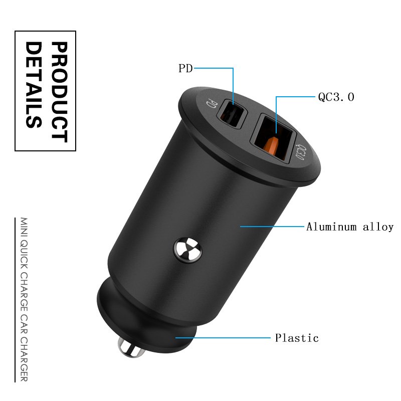 FQC22 PD+QC3.0 fast car charger factory