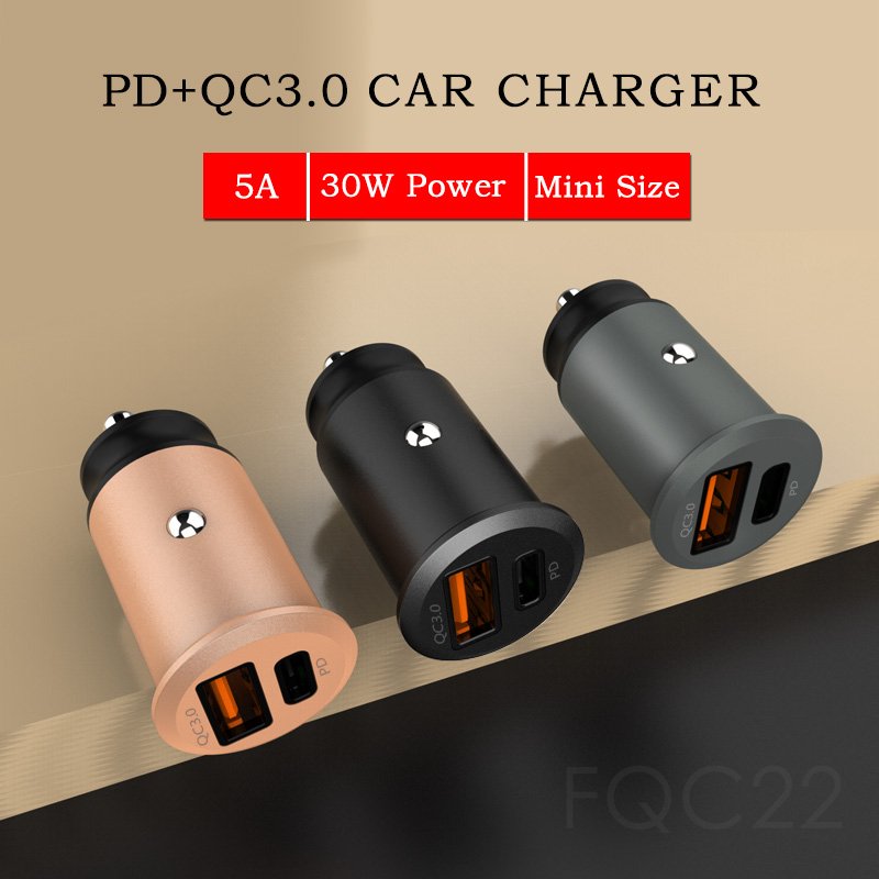 FQC22 PD+QC3.0 fast car charger factory