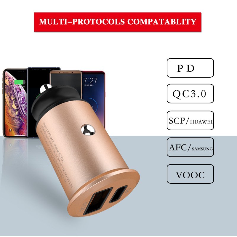 FQC22 PD+QC3.0 fast car charger factory