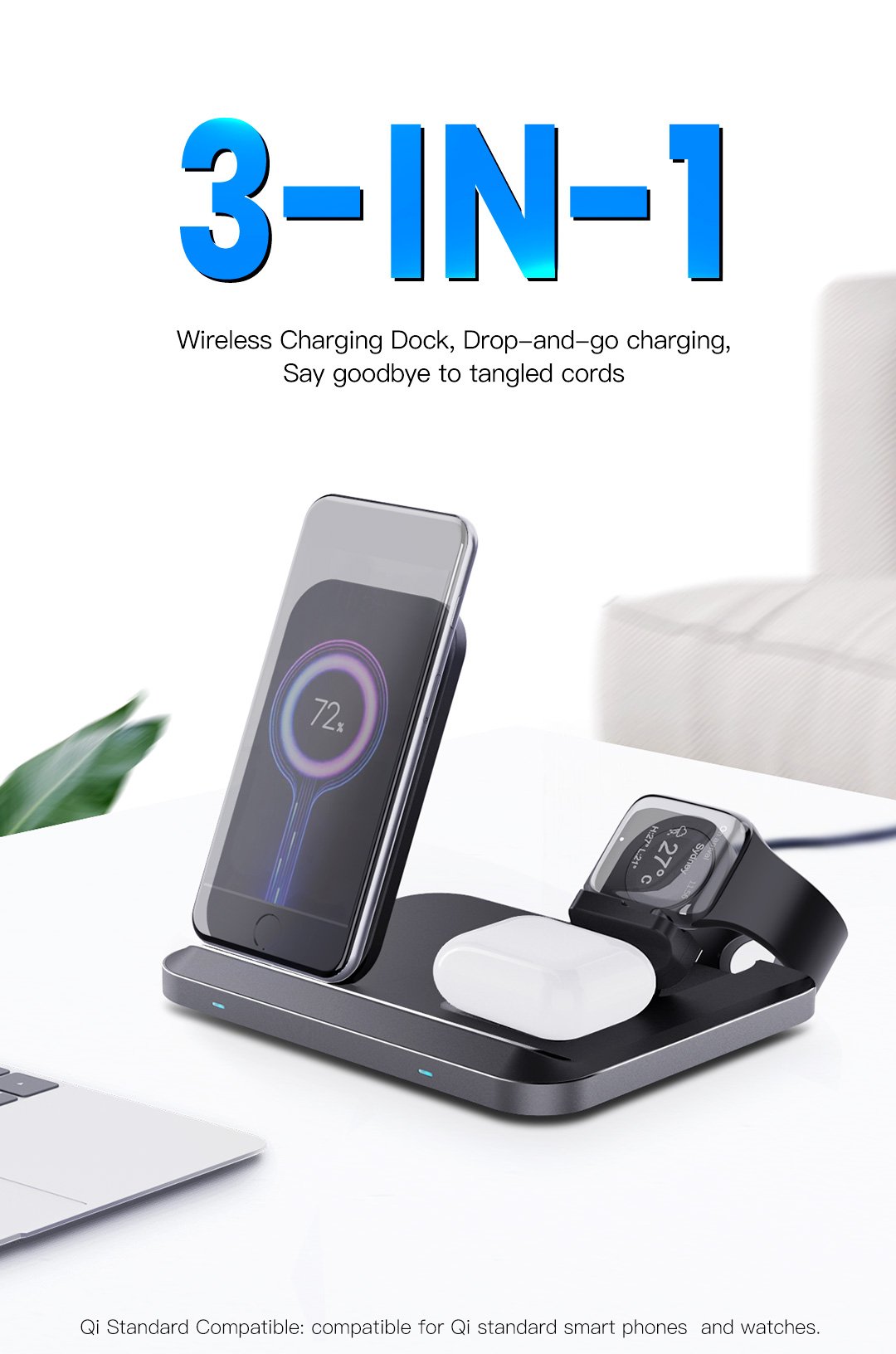 MULTI-DEVICE WIRELESS CHARGER STAND FACTORY