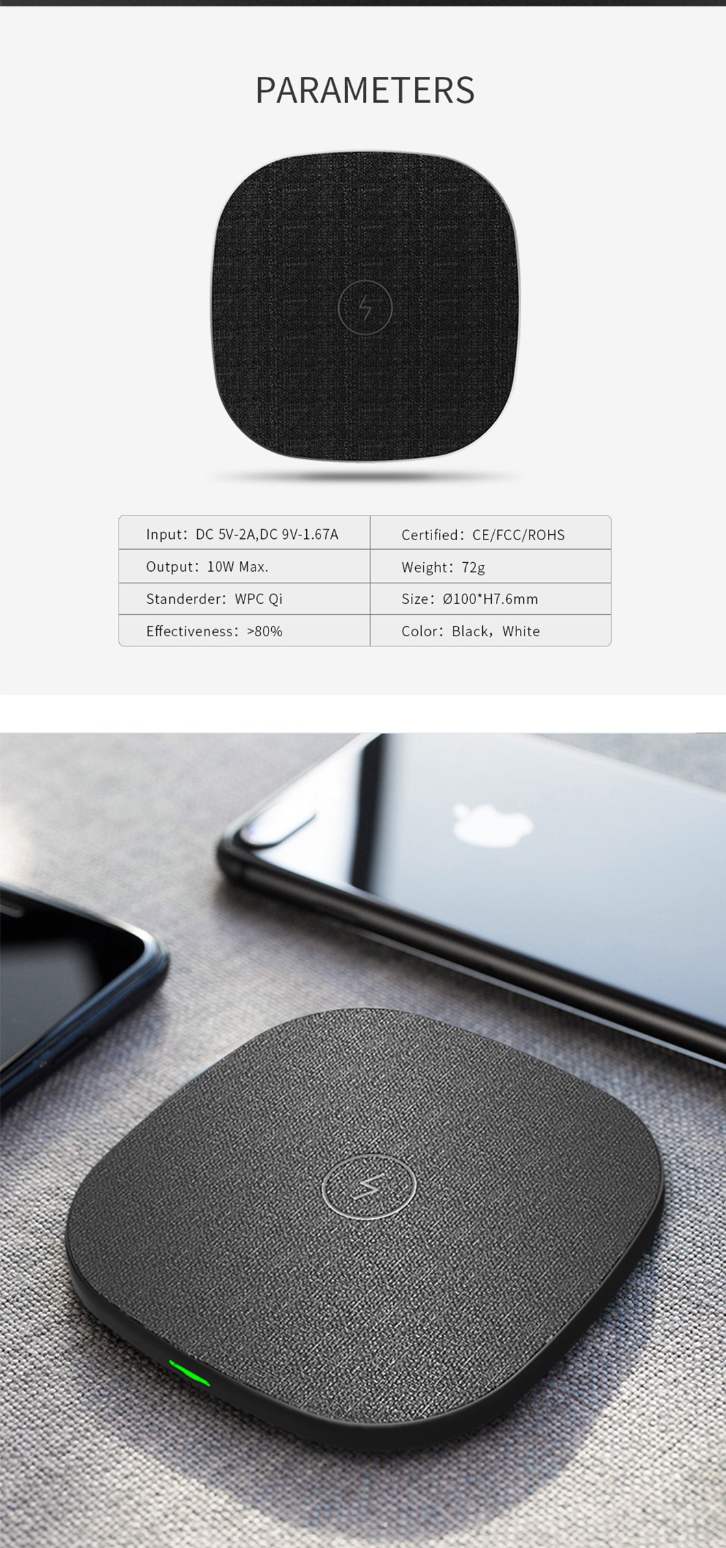 LTS01 Desktop wireless charger 