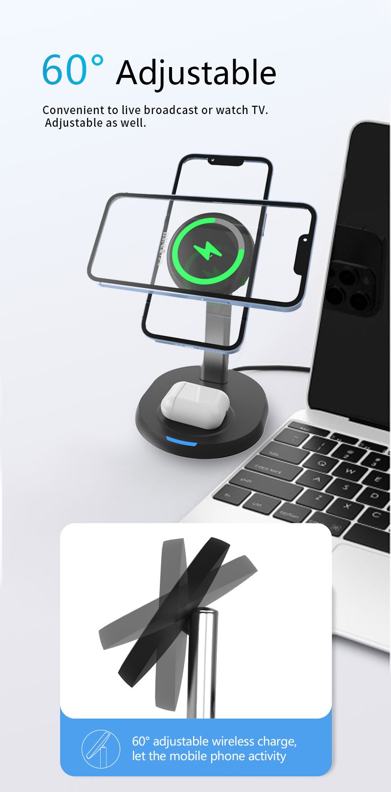 Multi Device Wireless Charger Stand LTSSW20